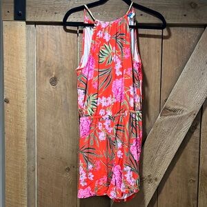 Old Navy Floral Romper - Red and Pink